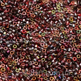 Бисер DB-2207 Miyuki Delica Beads 11/0 (металлик зеленый с "бензиновым" переливом)